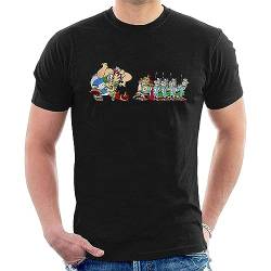 resti Asterix and Obelix T-Shirt für Herren, grafisches Oberteil, bedruckt, Schwarz, Schwarz , XL von resti