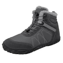 riou Herren Schwarz Winter Winter Bequeme Baumwollschuhe Anti-Rutsch-Stiefel Für Frauen Schneestiefel Waetpoof Herren 41 (Grey, 39) von riou