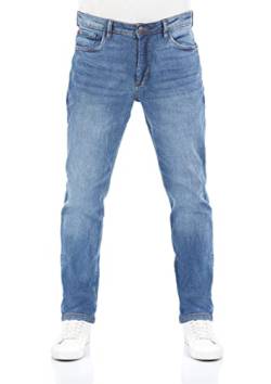 riverso Herren Jeans Hose RIVChris Straight Fit Jeanshose Baumwolle Denim Stretch Blau w34, Farbe:Middle Blue Denim (M236), Größe:34W / 34L von riverso