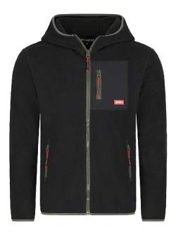 riverso Herren Kapuzenjacke RIVHenning Regular Fit Hoodie Jacke Reißverschluss Fleece Jacke Sweatjacke Kapuzenjacke Kapuze Fleecejacke Schwarz M, Größe:M, Farbe:Black von riverso