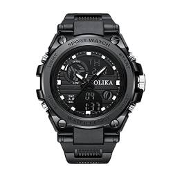 rorios Herren Uhren Outdoor Digitaluhren Militär Armbanduhr mit LED Hintergrundbeleuchtung Kalender Männer Jungen Stoppuhr von rorios