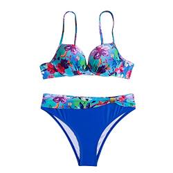 Sexy Badeanzug für Frauen Sommer 2 Stück Split Bikini Set Solide Bauchkontrolle Badeanzüge Hohe Taille Beachwear von routinfly