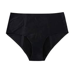 rtdgcv Inkontinenz Schwimmshorts Damen-Bikinihose mit hoher Taille, Retro-Basic, vollständig bedeckt, Badeanzug, Badeanzug mit mittlerer Taille Sommer Shorts Damen Luftig (Black, XL) von rtdgcv