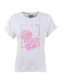 s'questo Shirt 1/2 T-Shirt, locker, floraler Print White 40 Soquesto Kollektion Summer Nights von s`questo