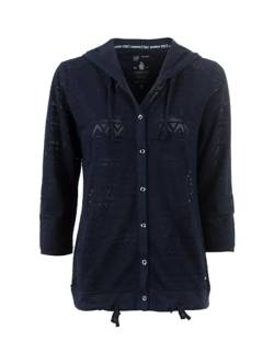 s'questo Sweatjacke Spitzen-Optik, lässig, 3/4-Armlänge navy 42 Soquesto Damen Kollektion C´est la Vie von s`questo