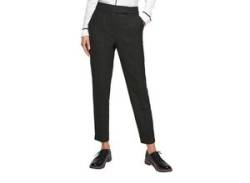 7/8-Hose S.OLIVER BLACK LABEL Gr. 36, N-Gr, grau (grey, black) Damen Hosen mit asymmetrischem Hakenverschluss von s.Oliver BLACK LABEL