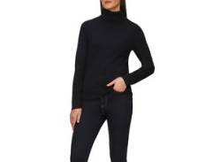 Rollkragenpullover S.OLIVER BLACK LABEL Gr. 40, schwarz (black) Damen Pullover mit Rippbündchen von s.Oliver BLACK LABEL