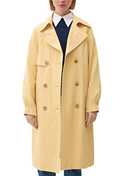 s.Oliver BLACK LABEL Damen Trenchcoat, Gelb, 42 EU von s.Oliver BLACK LABEL