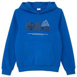 s.Oliver Junior Jungen 2153518 Sweatshirt mit Kapuze, Blau 5534, 146/152 von s.Oliver Junior