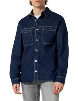 s.Oliver Herren 2142025 Denim Overshirt, blau 58Z4, 56 von s.Oliver