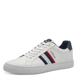 s.Oliver Herren Sneaker flach zum Schnüren Freizeit, Weiß (White), 40 von s.Oliver