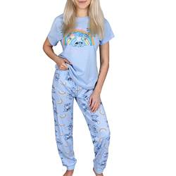 Stitch Disney Kurzärmliger, Zweiteiliger Schlafanzug aus Baumwolle für Damen, Nachtwäsche M von sarcia.eu