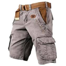 Generisch Cargo Shorts Herren Baumwolle Chino Shorts Herren Klassische Stretch Shorts Herren Sommer Mit Sechs Taschen Outdoor Shorts Cargohose Herren Kurz Camouflage Mountainbike Hose Herren Kurz 3Xl von sdhienbb