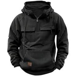 black friday Hoodie mit mehreren Taschen Oversized Hoodie lockeres Hemd Kapuzenpullover Shirt Hoodie mit mehreren Taschen Sweatshirts Für Mode Trend Herren langärmelig Kapuzenpullover Shirt einfarbig von sdhienbb