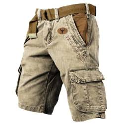 sdhienbb Generisch Kurze Hosen Herren Shorts Herren Sommer Chino Gummizug Herren Summer Shor Cargos Cargohose 3/4 Herren Pyjama Shorts Herren Kurz Baumwolle Herren Jogginghose Kurz 3XL von sdhienbb