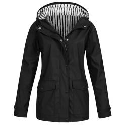 sdhienbb "Regenjacke Regenmantel Softshelljacke Friesennerz Parka PU Windbreaker mit Kapuze wasserdicht rain jacket women regenjacke damen große größen lang grüne übergangsjacke damen von sdhienbb