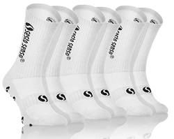 sesto senso 3 Paar Sportsocken Weiss Herren Damen Bunte Wadensocken Baumwolle 35-38 White von sesto senso