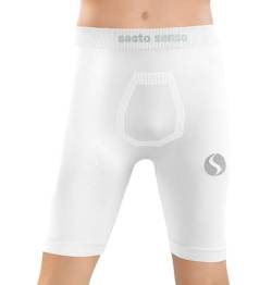 sesto senso Unterziehhose Kinder Jungen Radlerhose Radhose Kurz Unter Shorts Sport Eng 4XS/3XS Weiss White weiß von sesto senso