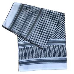 55-Zoll-schwarze Männer Araber Keffiyeh Turban dicker muslimischer Hijab Polyester Arafat Schal Naher East-Desert Shemagh Wrap Headwear, Männer Schal von sevennine