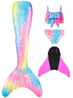 shepretty meerjungfrauenflosse mädchen Neuer Mermaid Tail Badeanzug für Erwachsene und Kinder,M1fen,150 von shepretty