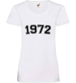 1972 Frauen Lady-Fit T-Shirt Weiß M von shirt84