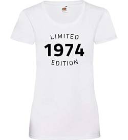 1974 Limited Edition Frauen Lady-Fit T-Shirt Weiß L von shirt84