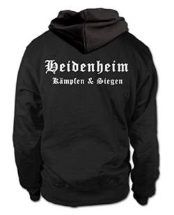 shirtloge - HEIDENHEIM - Kämpfen & Siegen - Fussball Fan Kapuzenpullover Hoodie - Größe L von shirtloge