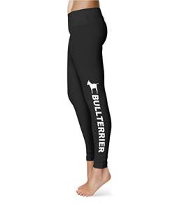 siviwonder Bullterrier Bull Terrier - Damen Leggings bedruckt mit Hundemotiv Hund Digitaldruck Druck Hose schwarz von siviwonder