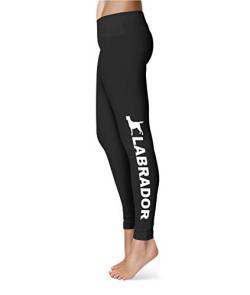 siviwonder Labrador Labby Lab - Damen Leggings bedruckt mit Hundemotiv Hund Digitaldruck Druck Hose schwarz von siviwonder