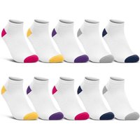 sockenkauf24 Sneakersocken 10 Paar Damen Sneaker Socken Mehrfarbig (35-38, 36826) Streifen Punkte Herzen Maritim Baumwolle WP von sockenkauf24