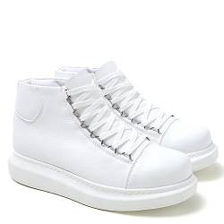 Solaress 958 Herren Sneaker, Leder High-Top Fashion Schuhe (Weiß, eu_Footwear_Size_System, Adult, Men, Numeric, medium, Numeric_40) von solaress seyahat aksesuarları