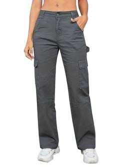 solo soplo Damen Cargo Hose Skinny Jeans dehnba Freizeithose Workwear von solo soplo