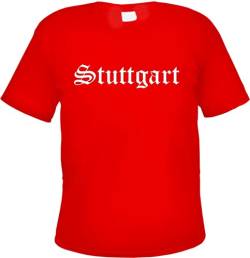 Stuttgart Herren T-Shirt - Altdeutsch - Rotes Tee Shirt XL Rot von sostex