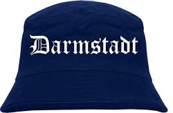 sostex Darmstadt Fischerhut - Dunkelblau - Altdeutsch - Bedruckt - Bucket Hat Anglerhut Hut S/M Dunkelblau von sostex