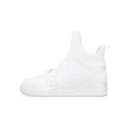 soulsfeng High Top Sneakers Atmungsaktive High Top Schuhe Leicht Turnschuh Mode Laufschuhe Herren/Damen weiß 42 von soulsfeng