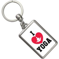 speecheese Schlüsselanhänger I love Yoga Schlüsselanhänger für Yogalehrer von speecheese