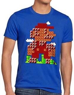 style3 Bros Level Herren T-Shirt klempner 8bit japan mario, Größe:M von style3