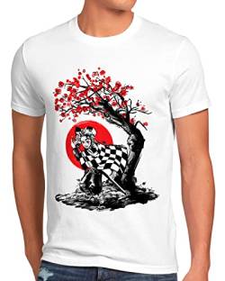 style3 Cherry Blossom Tanjiro Herren T-Shirt Demon Anime Japan Manga, Größe:3XL von style3