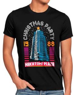 style3 Nakatomi Party Herren T-Shirt Xmas Weihnachten Weihnachtspullover Pulli Ugly Sweater Strick, Größe:4XL von style3