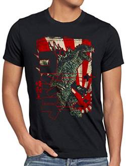 style3 Retro Nippon Gojira Herren T-Shirt Japan Monster Kaiju, Größe:S von style3