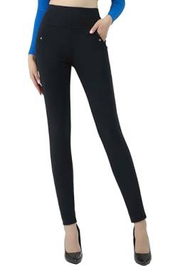 stylx Damen Hose elegant mit Gummibund und Taschen (DE/NL/SE/PL, Numerisch, 52, 54, Regular, Regular, schwarz) von stylx