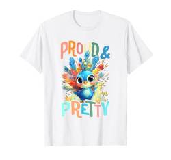 Baby Pfau mit Blumen süße Pfaue Feder Vogel Tochter T-Shirt von süßer farbenfrohe Pfauen Liebhaber Outfits