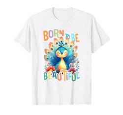 Baby Pfau mit Blumen süße Pfaue Feder Vogel Tochter T-Shirt von süßer farbenfrohe Pfauen Liebhaber Outfits