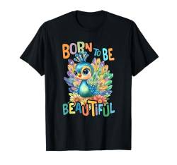 Baby Pfau mit Blumen süße Pfaue Feder Vogel Tochter T-Shirt von süßer farbenfrohe Pfauen Liebhaber Outfits