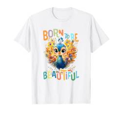 Baby Pfau mit Blumen süße Pfaue Feder Vogel Tochter T-Shirt von süßer farbenfrohe Pfauen Liebhaber Outfits