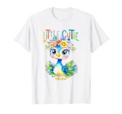 Cutie Baby Pfau mit Blumen süße Pfaue Feder Vogel Tochter T-Shirt von süßer farbenfrohe Pfauen Liebhaber Outfits