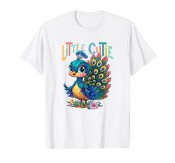 Cutie Baby Pfau mit Blumen süße Pfaue Feder Vogel Tochter T-Shirt von süßer farbenfrohe Pfauen Liebhaber Outfits