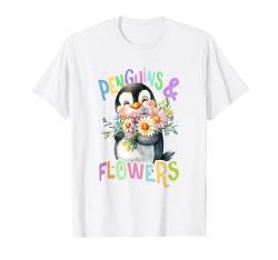 Baby Pinguin mit Blumen süße Pinguine See Vogel Tochter T-Shirt von süßer farbenfrohe Pinguin Liebhaber Outfits