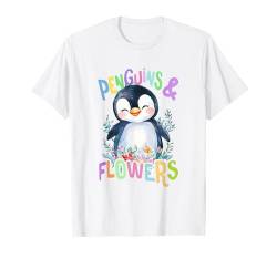 Baby Pinguin mit Blumen süße Pinguine See Vogel Tochter T-Shirt von süßer farbenfrohe Pinguin Liebhaber Outfits