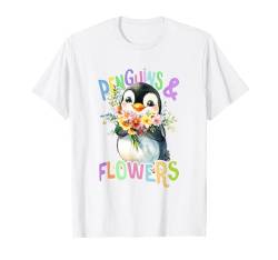 Baby Pinguin mit Blumen süße Pinguine See Vogel Tochter T-Shirt von süßer farbenfrohe Pinguin Liebhaber Outfits